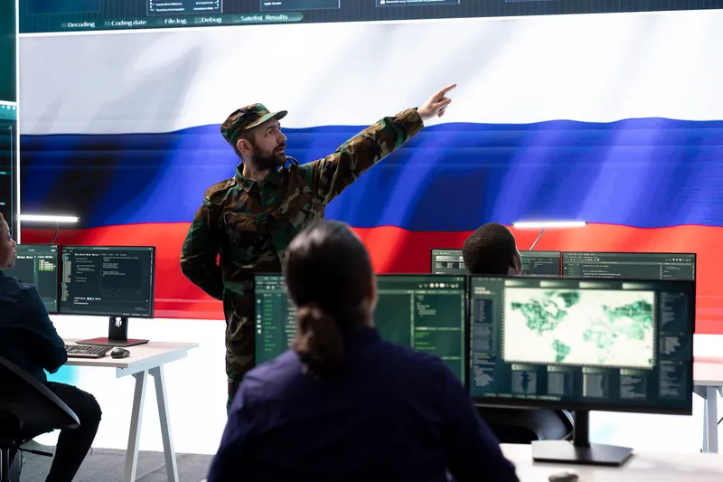 Російський військовий у штабі