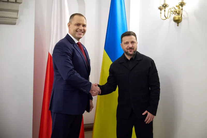 Володимир Зеленський  і Кароль Навроцький